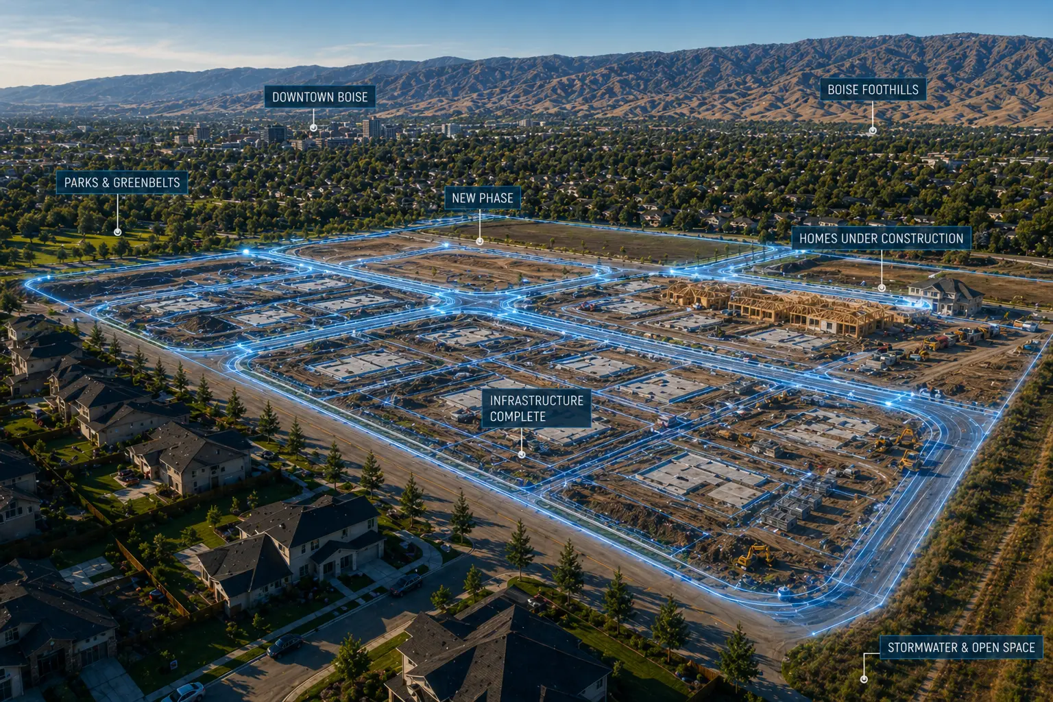 Civil engineering work on a Bailey Engineering site in Southern Idaho